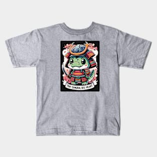 Kawaii Crocodile Samurai Cute Alligator with Katana Kids T-Shirt